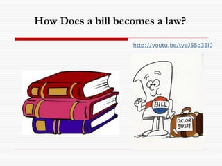 How Does a bill becomes a law?
http://youtu.be/tyeJ55o3El0
 