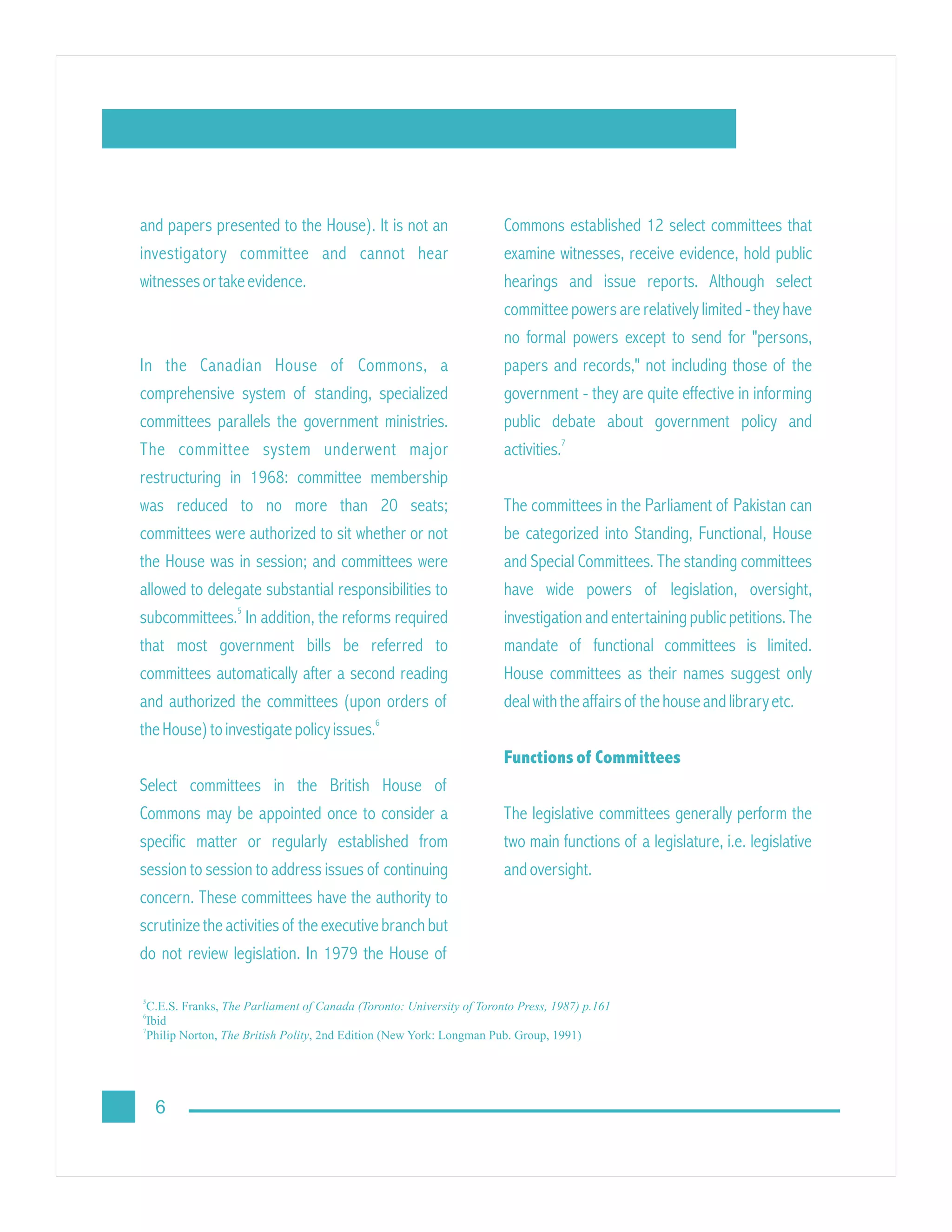 Legislative committees in parliamentary systems