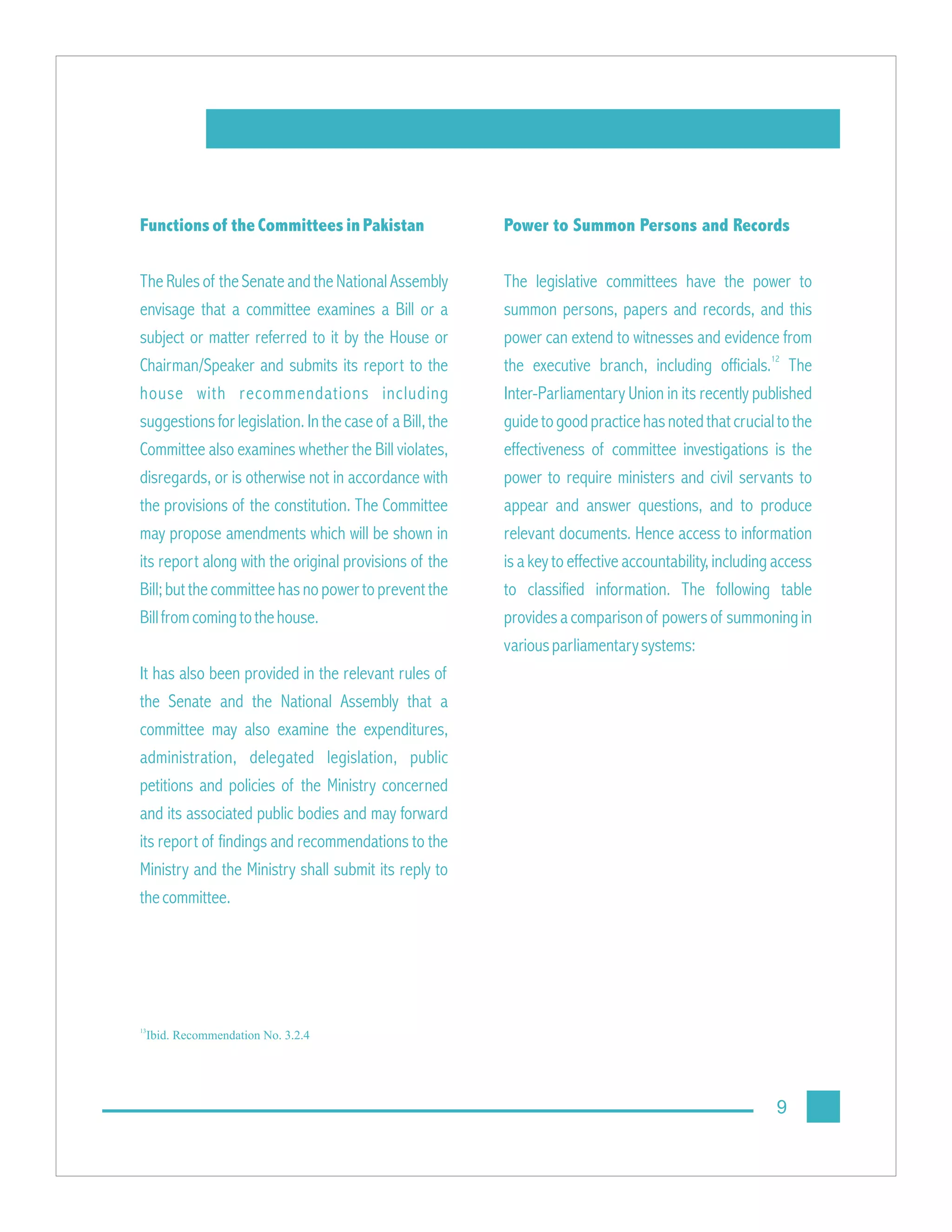 Legislative committees in parliamentary systems