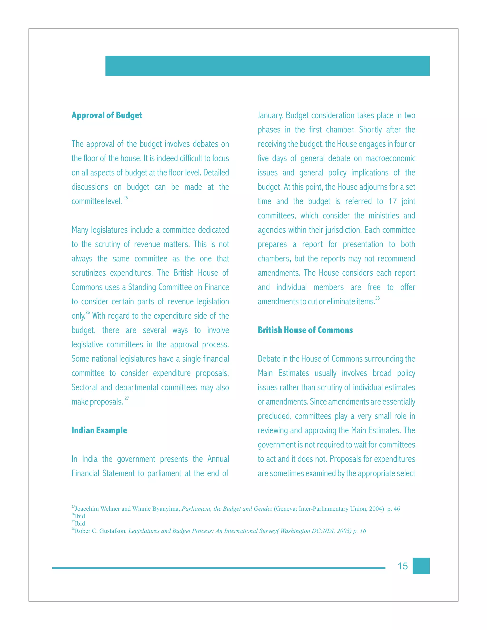 Legislative committees in parliamentary systems