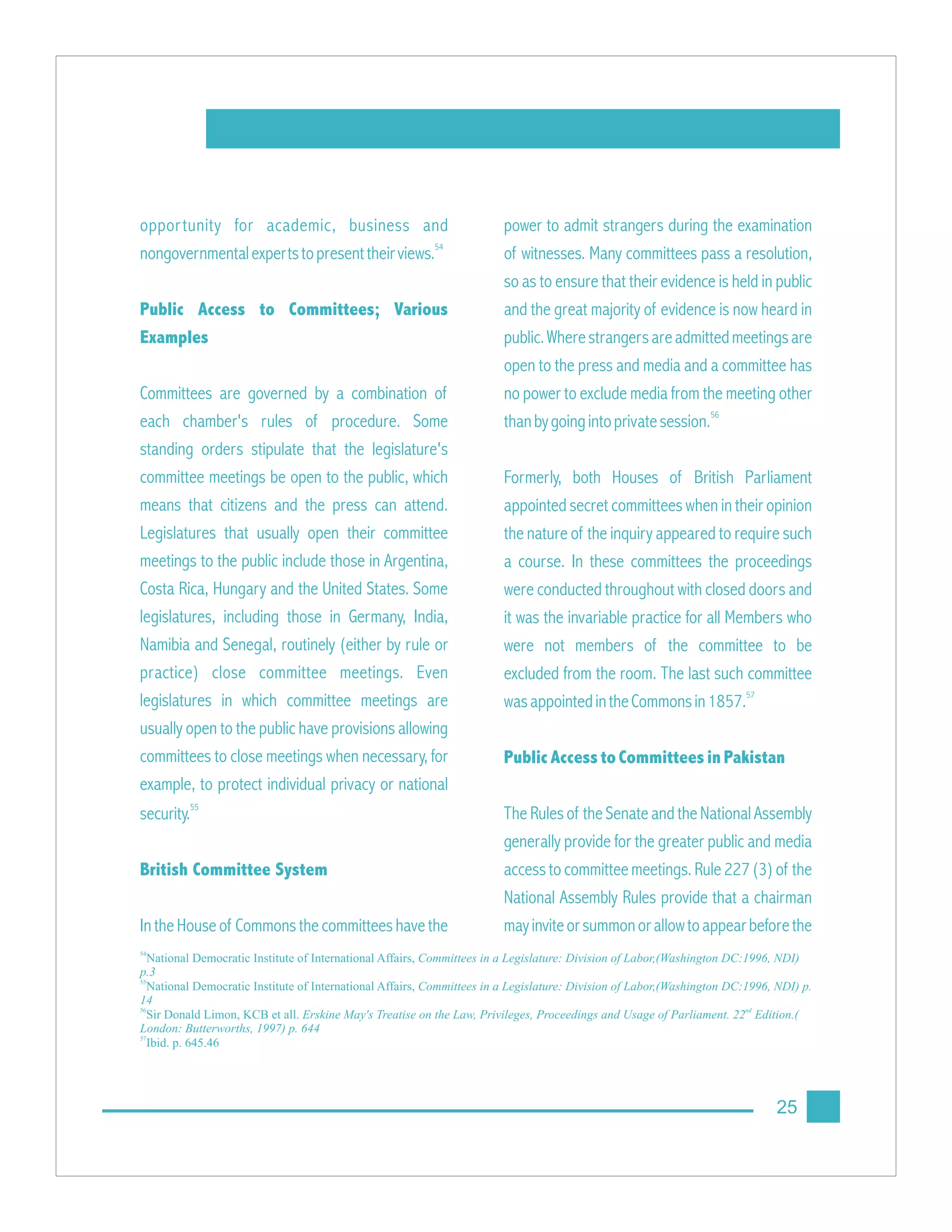 Legislative committees in parliamentary systems