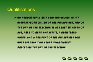  12 Senators are elected every three (3) years.