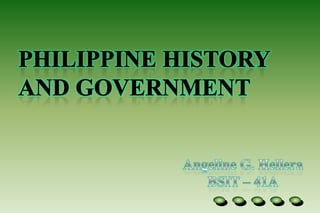 Philippine History and Government Angeline G. Hellera BSIT – 41A 