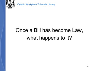 Once a Bill has become Law, what happens to it? 