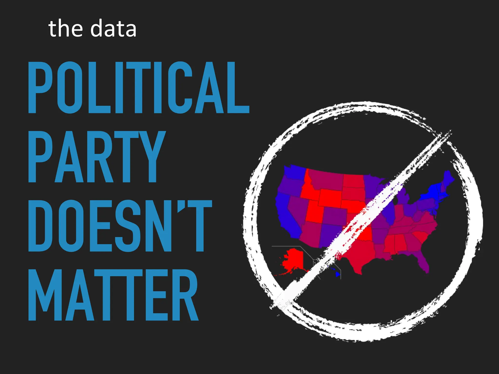 POLITICAL
PARTY
DOESN’T
MATTER
the data
 