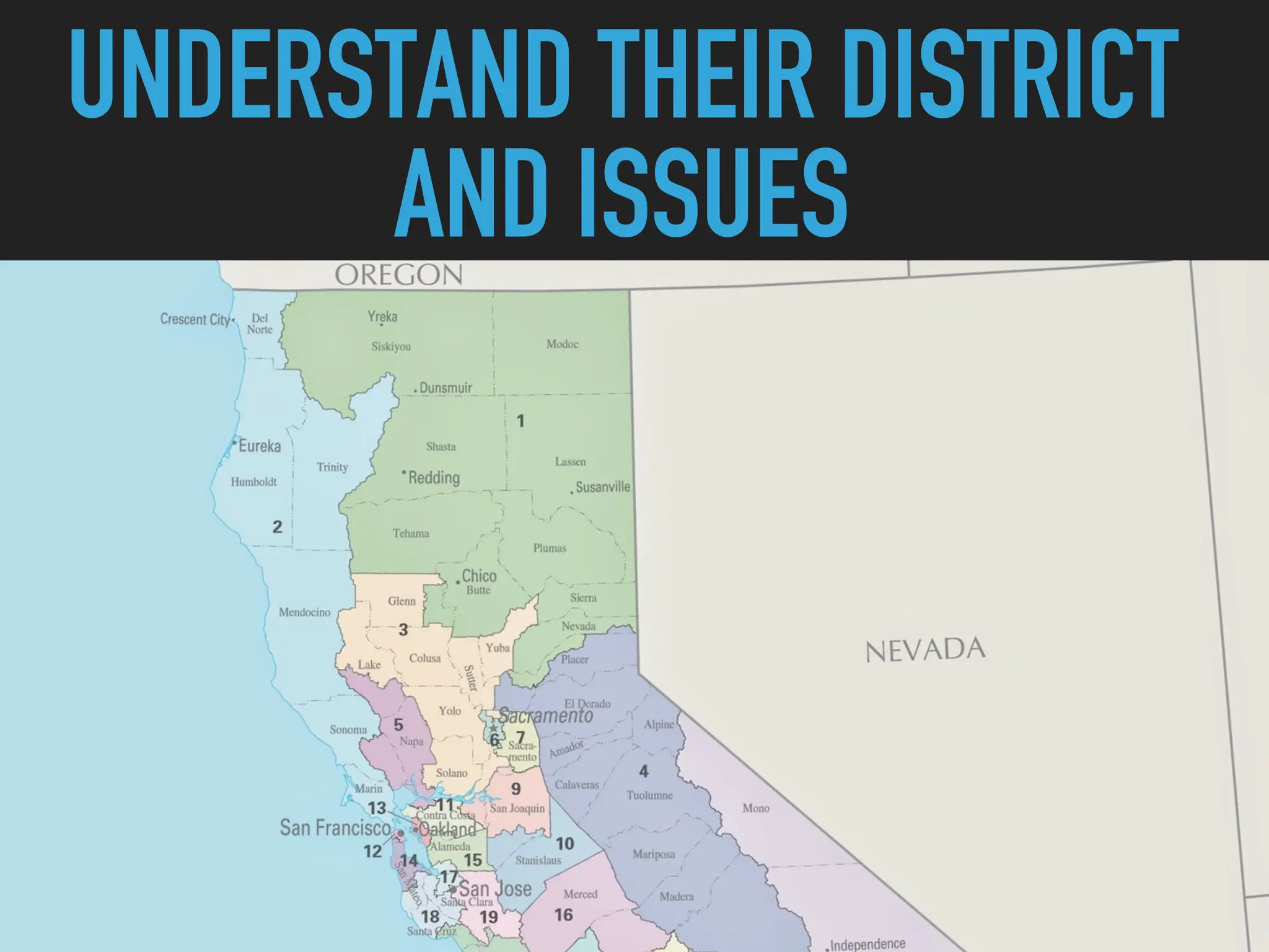 UNDERSTAND THEIR DISTRICT
AND ISSUES
 