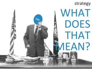 WHAT
DOES
THAT
MEAN?
strategy
 