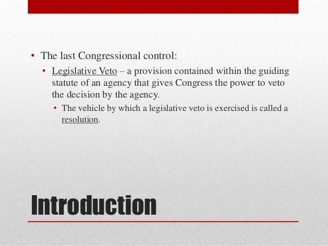 Legislative veto