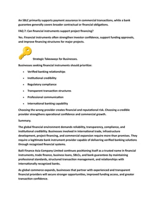 LEGITIMATE BANK INSTRUMENT PROVIDER: STOP RISKY FINANCE MISTAKES. | PDF
