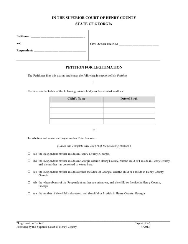 Legitimation packethenry