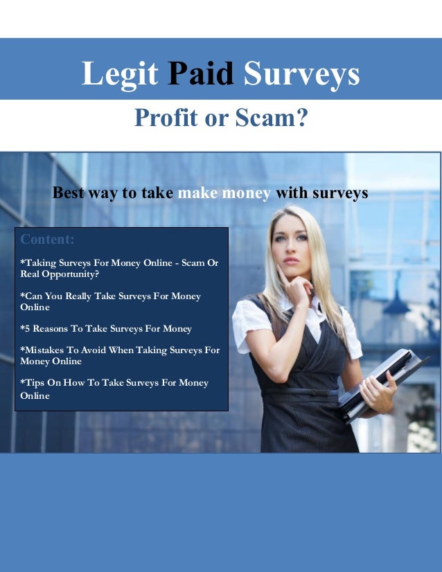 Legit paid surveys profit or scam