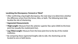 Measuring Tibia Length Leg Length Measurement true and apparent measurement limb length ...