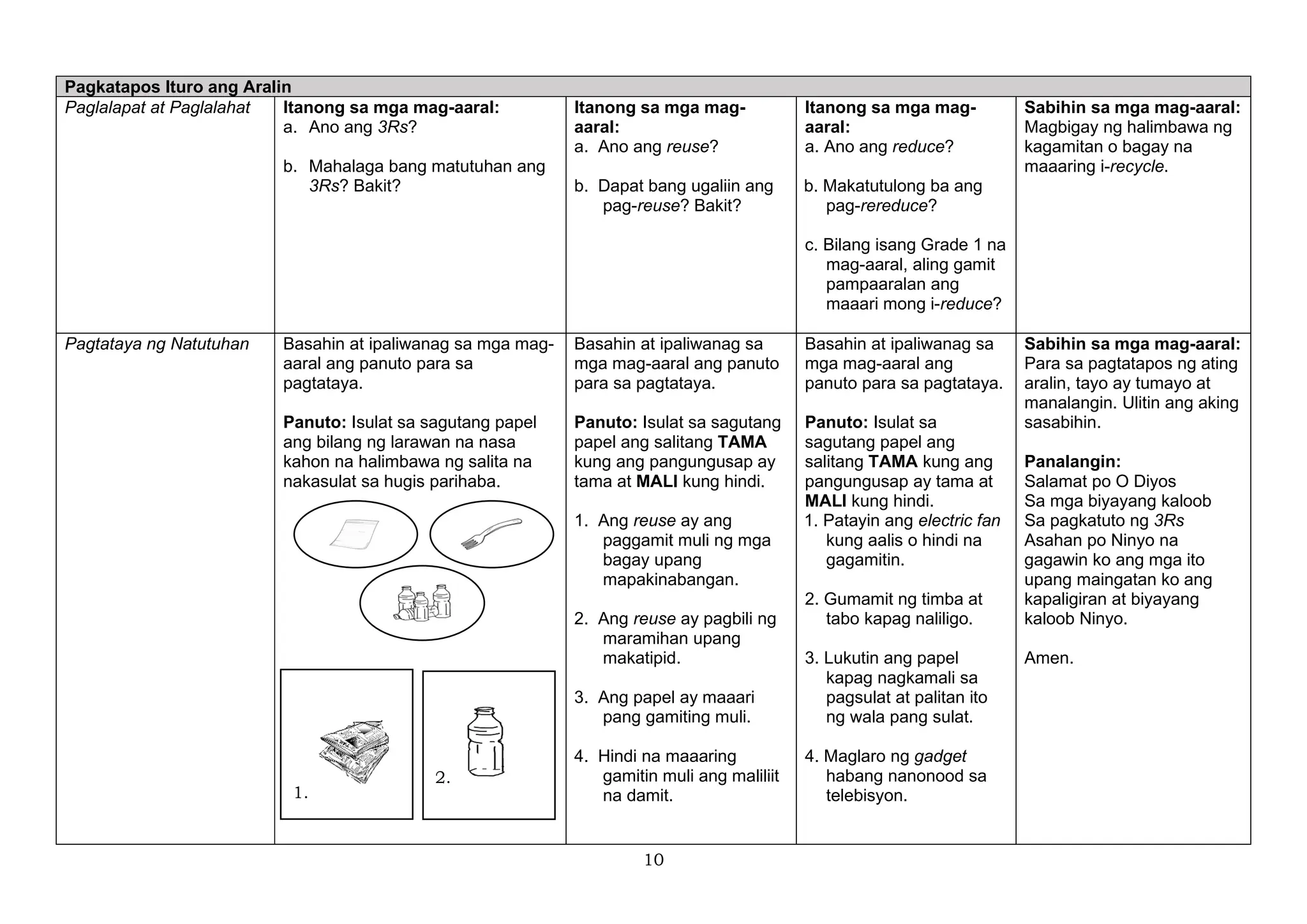 Pag Rereuse LE_GMRC-1_Q1_Week-7_v.2.pdf for Grade 1. | PDF
