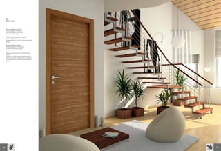 LT
     MOD 401


     Noce canaletto naturale
     finitura graffio a richiesta
     Telaio standard, cornice 85
     ad incastro filo telaio

     Natural American walnut-wood
     scratched finish upon request
     Standard frame, 85 sash set flush with the
     frame

     Noyer américain naturel
     finition grattée à la demande
     Châssis standard, cadre 85
     à encastrement fil châssis

     Натуральный гикори (американский
     орех),
     отделка с царапанным эффектом (по
     запросу), рама стандартная, наличник
     85 встроенного исполнения вровень с
     рамой




20                                                21
 