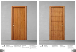 PL   Alder tinto ciliegio
                Telaio tanganika tinto ciliegio,
                                                    Cherry-wood stained Alder-wood
                                                    Cherry-wood stained Tanganyika
                                                                                         Aulne teinte merisier
                                                                                         Châssis tanganyika teinte
                                                                                                                             Ольха, тонированная под
                                                                                                                             вишню
                                                                                                                                                                  PL   Alder tinto miele
                                                                                                                                                                       Telaio tanganika tinto miele
                                                                                                                                                                                                      Honey-stained Alder-wood
                                                                                                                                                                                                      Standard honey-stained
                                                                                                                                                                                                                                      Aulne teinte miel
                                                                                                                                                                                                                                      Châssis tanganyika teinte
                                                                                                                                                                                                                                                                   Ольха, тонированная в
                                                                                                                                                                                                                                                                   медовый цвет
      MOD 503   cornice piatta nel traverso 70x30   frame, 70x30 flat sash in the rail   merisier                            Рама из танганьикского ореха,   MOD 505   standard, cornice 85           Tanganyika frame, 85 sash set   miel standard, cadres 85 à   Рама стандартная из
                arrotondata nei montanti 80x40      80x40 rounded sash in the stiles     Cadre plat dans la traverse 70x30   тонированного под вишню                   ad incastro filo telaio        flush with the frame            encastrement fil châssis     танганьикского ореха,
                                                                                         arrondie dans les montants 80x40    плоская поперечная рама                                                                                                               тонированная в медовый
                                                                                                                             70х30, скругленная на стойках                                                                                                         цвет, наличник 85 встроенного
                                                                                                                             80х40                                                                                                                                 исполнения вровень с рамой



142                                                                                                                                                                                                                                                                                          143
 