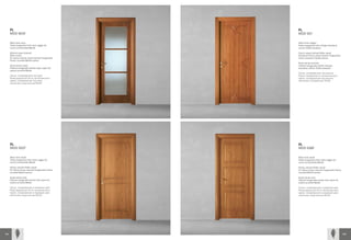 PL                                          PL
      MOD 903F                                    MOD 507

      Alder tinto noce                            Alder tinto ciliegio
      Telaio tanganika tinto noce raggio 52,      Telaio tanganika tinto ciliegio standard,
      cornici arrotondate 80x40                   cornici 70x30 standard

      Walnut-wood stained                         Cherry-wood stained Alder-wood
      Alder-wood                                  Standard Cherry-wood stained Tanganyika
      52 radius walnut-wood stained Tanganyika    frame, standard 70x30 sashes
      frame, rounded 80x40 sashes
                                                  Aulne teinte merisier
      Aulne teinte noyer                          Châssis tanganyika teinte merisier
      Châssis tanganyika teinte noyer rayon 52,   standard, cadres 70x30 standard
      cadres arrondis 80x40
                                                  Ольха, тонированная под вишню
      Ольха, тонированная под орех                Рама стандартная из танганьикского
      Рама радиусная 52 из танганьикского         ореха, тонированная под вишню,
      ореха, тонированная под орех,               наличники стандартные 70х30
      наличники скругленные 80х40




      PL                                          PL
      MOD 502F                                    MOD 938F

      Alder tinto miele                           Alder tinto miele
      Telaio tanganika tinto miele raggio 52,     Telaio tanganika tinto miele raggio 52,
      cornici arrotondate 80x40                   cornici arrotondate 80x40

      Honey-stained Alder-wood                    Honey-stained Alder-wood
      52 radius honey-stained Tanganyika frame,   52 radius honey-stained Tanganyika frame,
      rounded 80x40 sashes                        rounded 80x40 sashes

      Aulne teinte miel                           Aulne teinte miel
      Châssis tanganyika teinte miel rayon 52,    Châssis tanganyika teinte miel rayon 52,
      cadres arrondis 80x40                       cadres arrondis 80x40

      Ольха, тонированная в медовый цвет          Ольха, тонированная в медовый цвет
      Рама радиусная 52 из танганьикского         Рама радиусная 52 из танганьикского
      ореха, тонированная в медовый цвет,         ореха, тонированная в медовый цвет,
      наличники скругленные 80х40                 наличники скругленные 80х40




144                                                                                           145
 