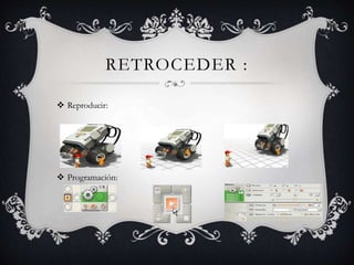 RETROCEDER :
 Reproducir:
 Programación:
 