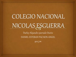 Darley Alejandro parrado Osorio
DANIEL ESTEBAN PACHON ANGEL
902 j.m
 