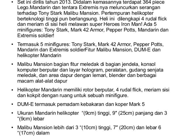 Jual LEGO Super Heroes Iron Man Malibu Mansion Attack (76007)