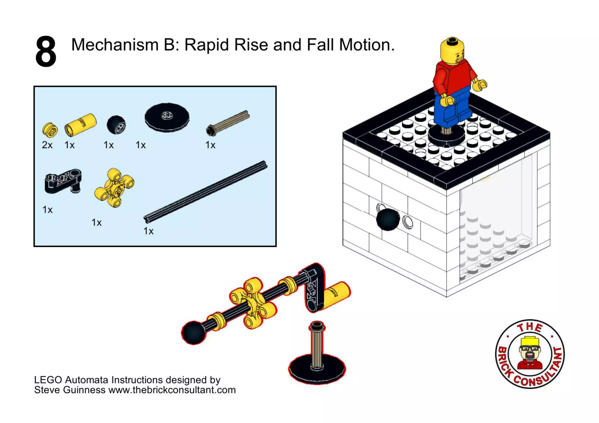 Lego automata basic unit instructions: Steve Guinness