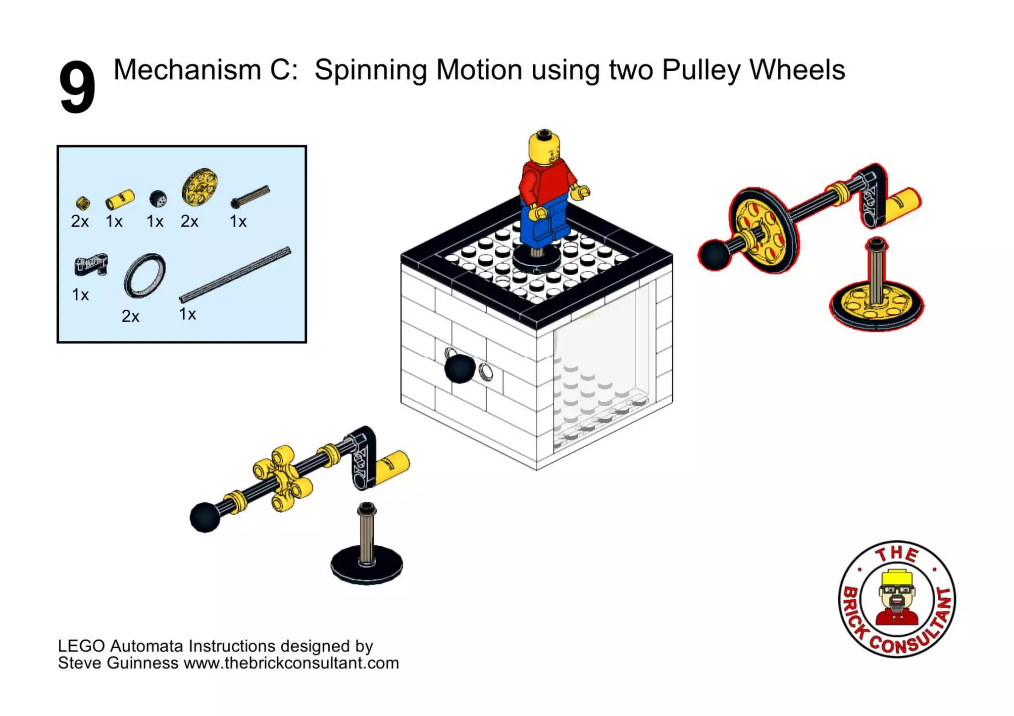 Lego automata basic unit instructions: Steve Guinness