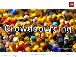 6 million submissions over 70 years.
                                    Photo credit: bturn.com



             ©2011 The LEGO Group                 Page 11
 