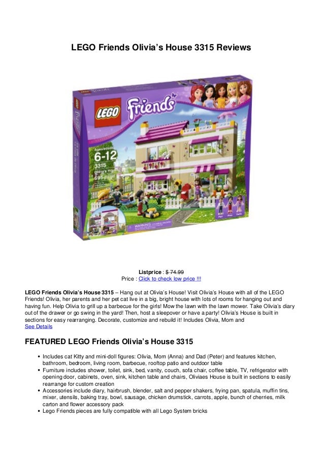 lego friends olivia's house best price
