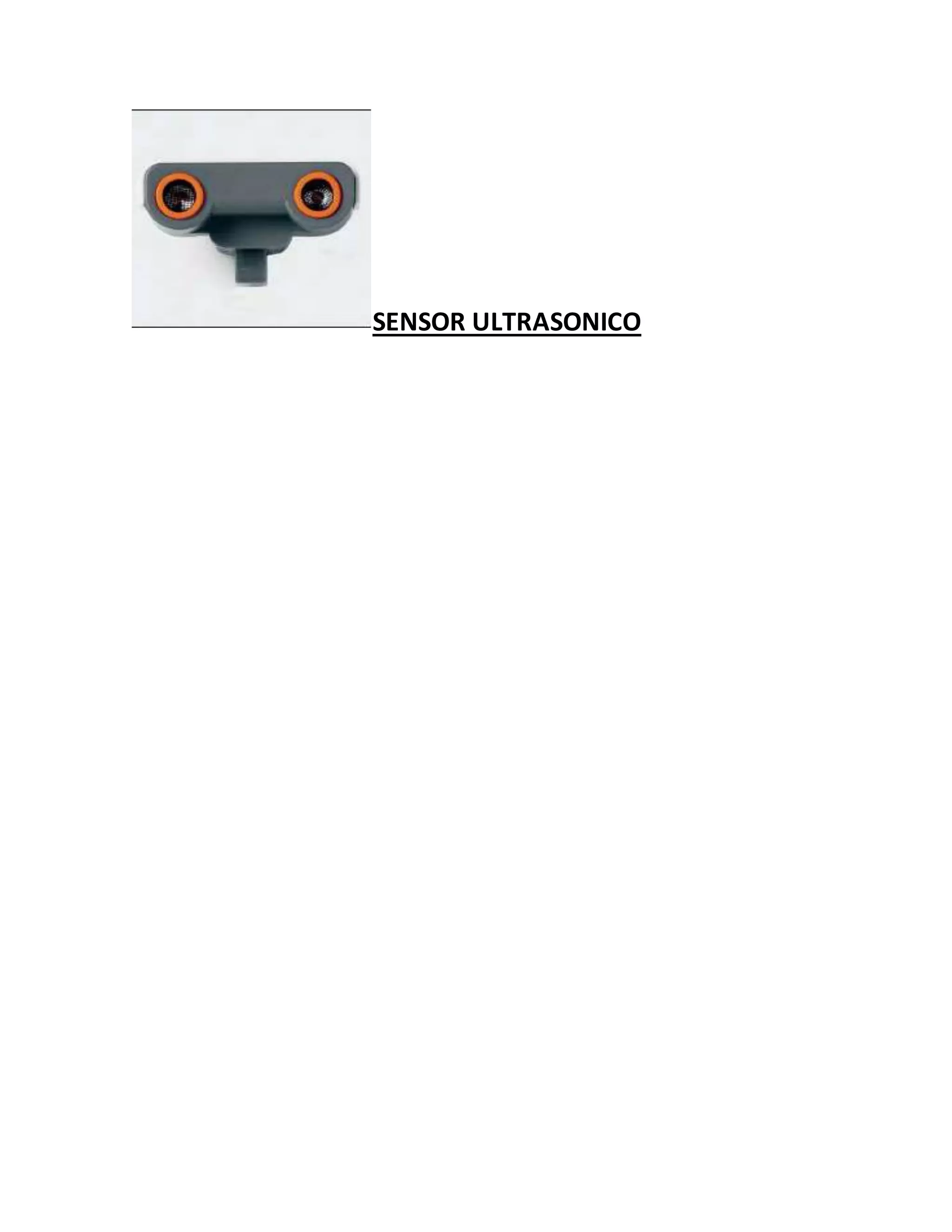 SENSOR ULTRASONICO