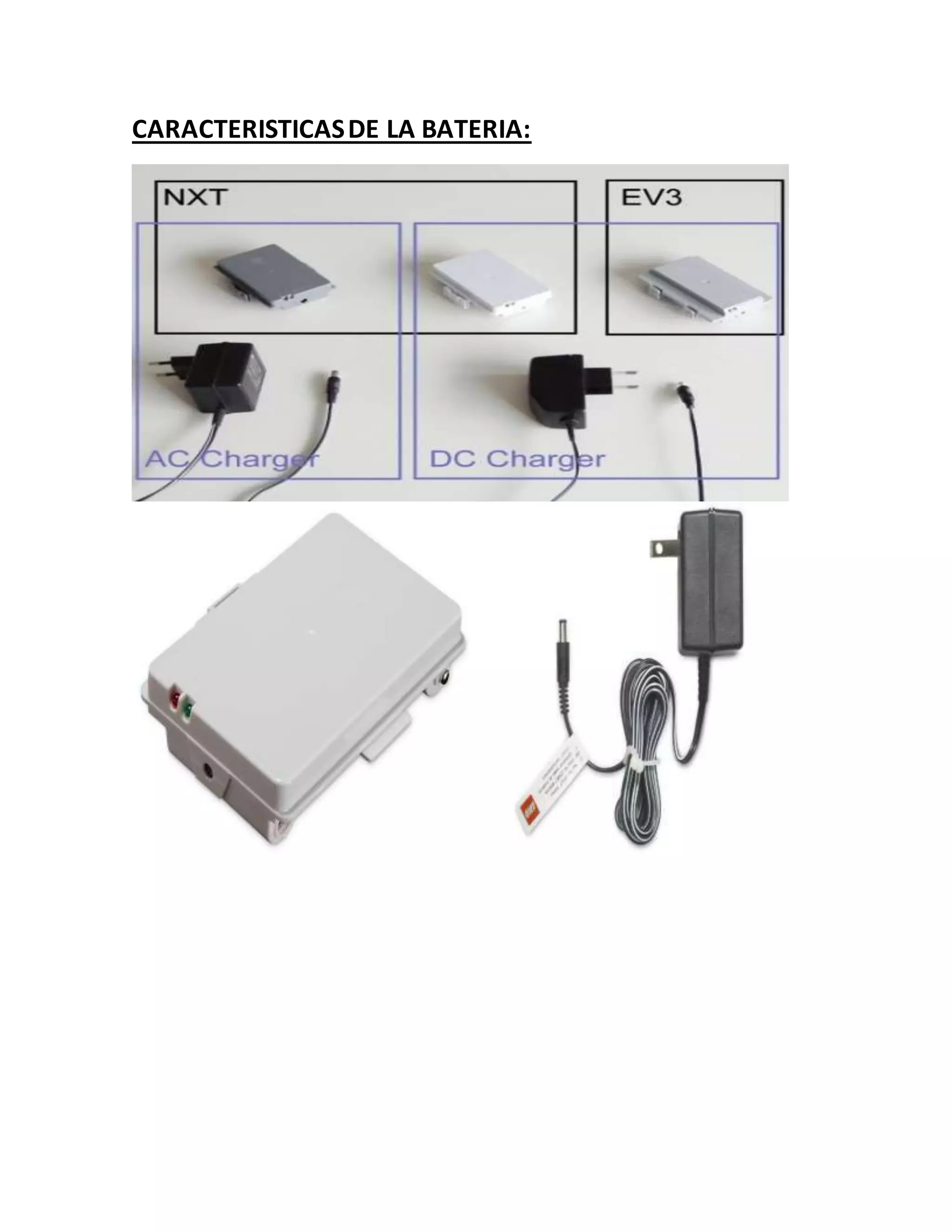 CARACTERISTICAS DE LA BATERIA: