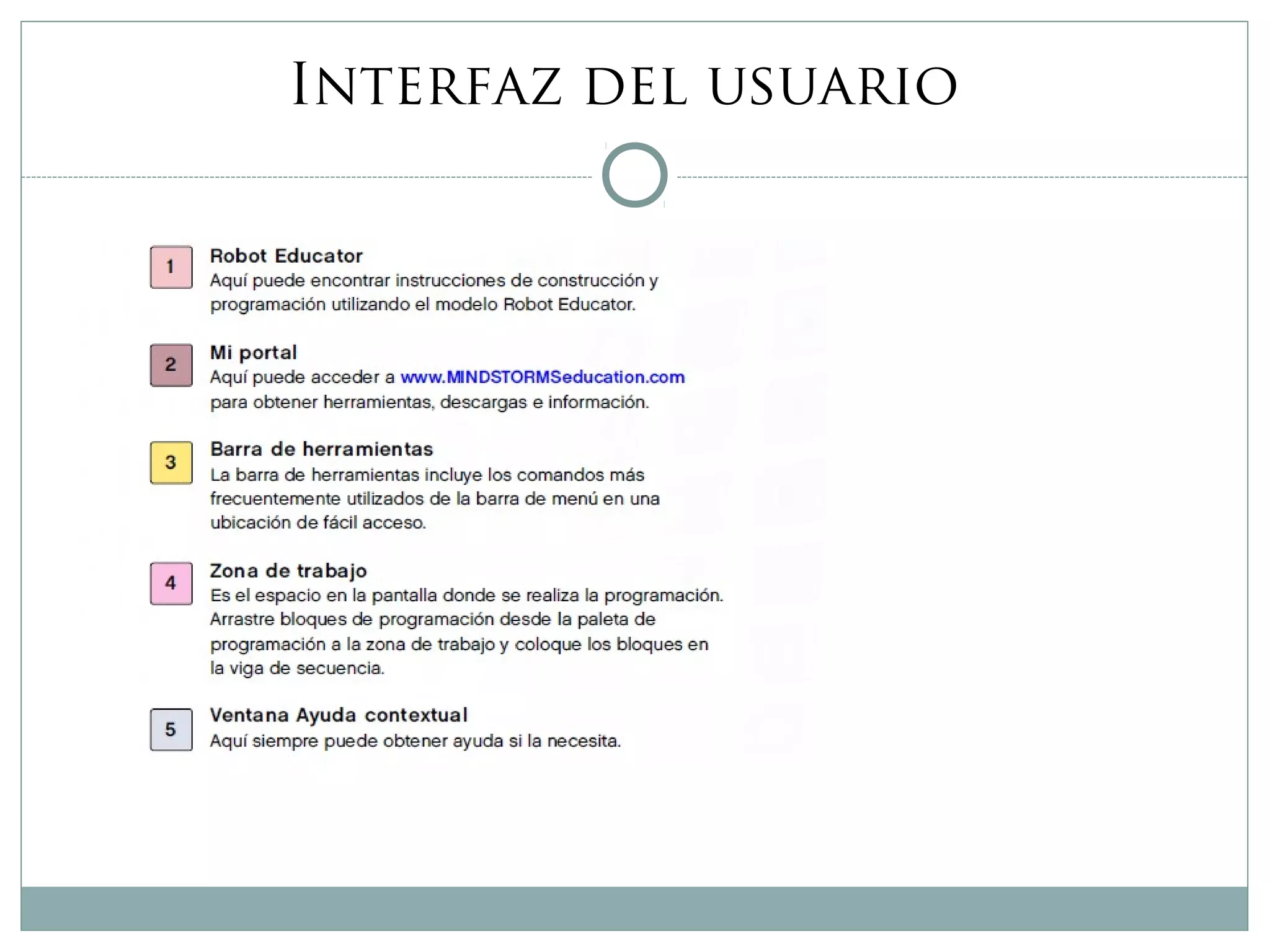 Interfaz del usuario
 