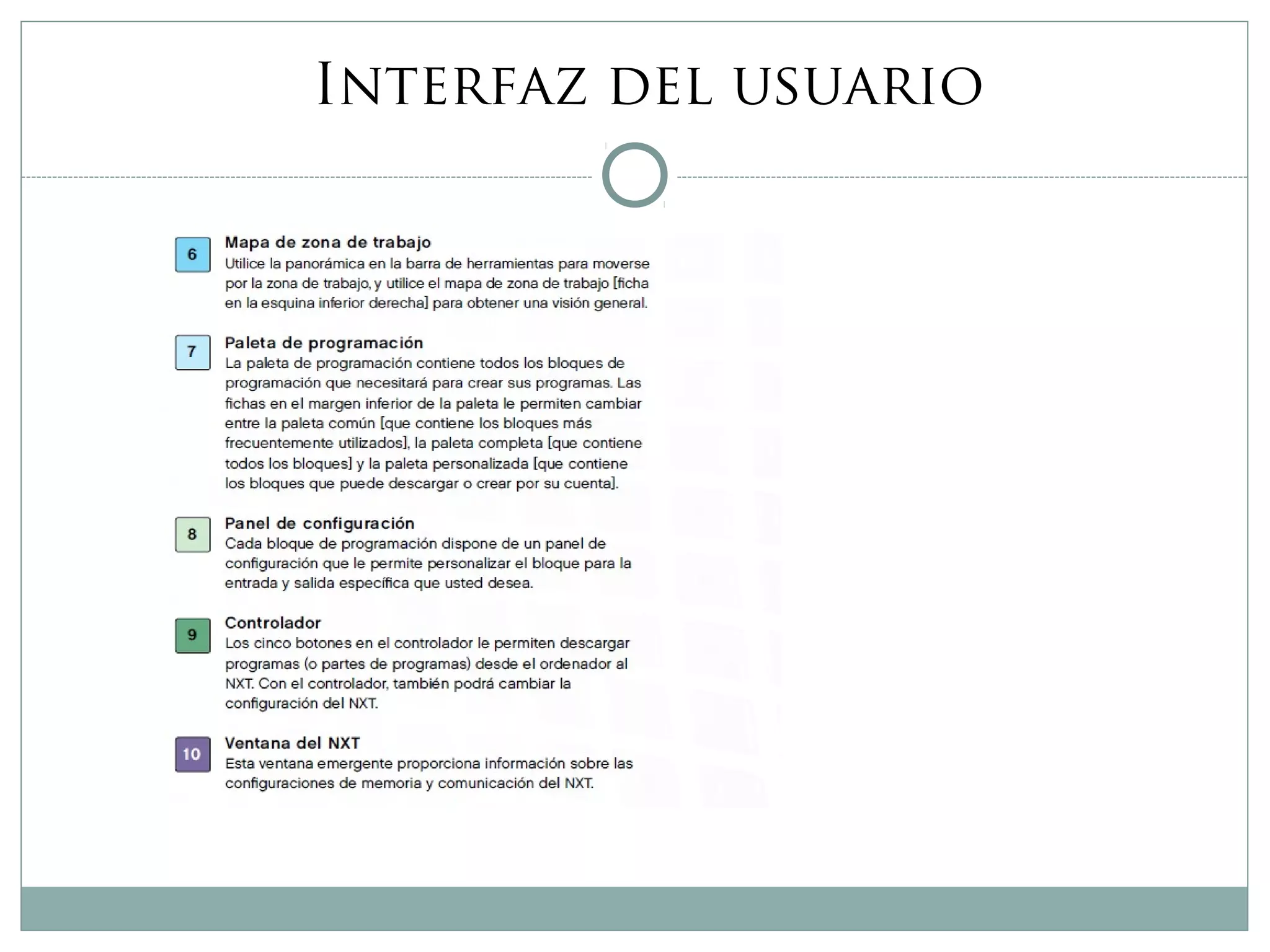 Interfaz del usuario
 