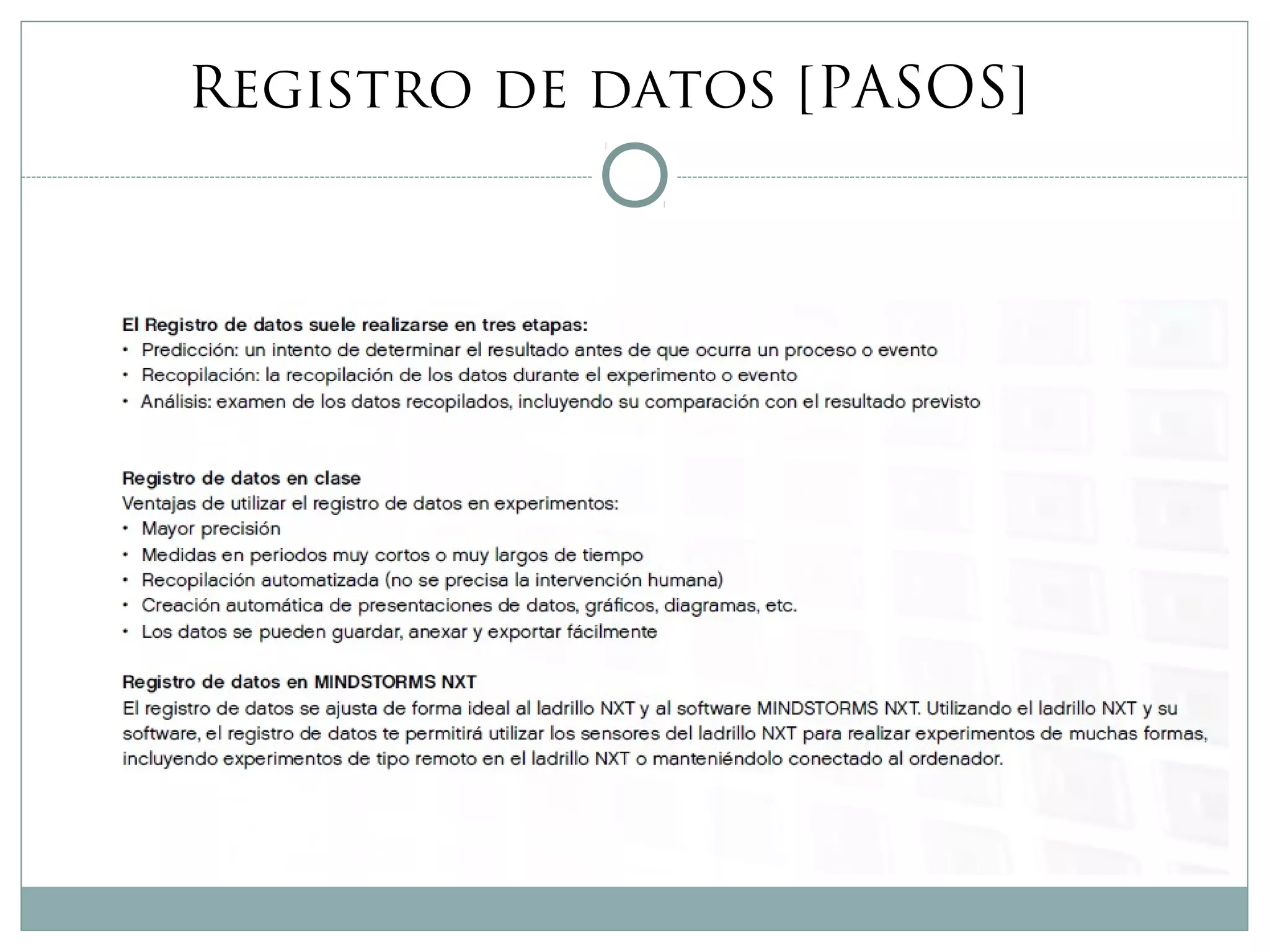Registro de datos [PASOS]
 