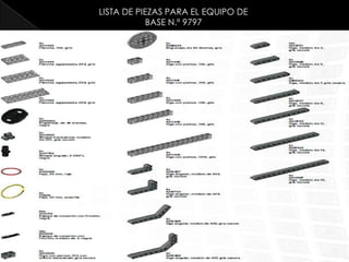 LISTA DE PIEZAS PARA EL EQUIPO DE
BASE N.º 9797
 