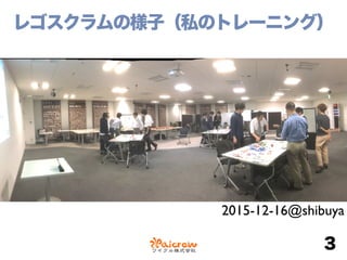 レゴスクラムの様子（私のトレーニング）
3
2015-12-16@shibuya
 