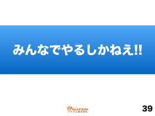みんなでやるしかねえ!!
39
 