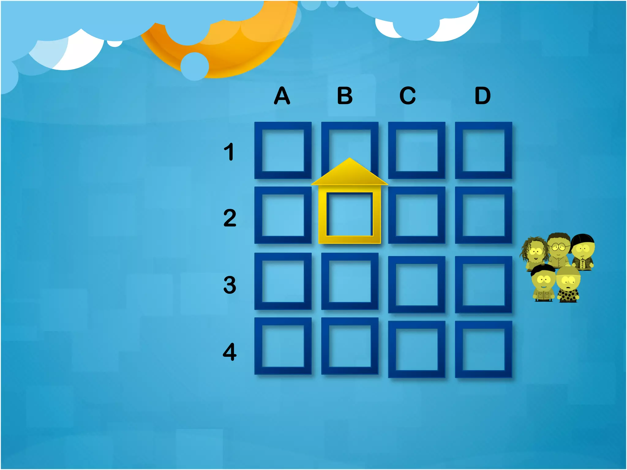 A   B   C   D

1

2

3

4
 