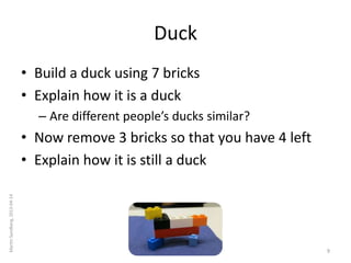 Lego Serious Play Introduction Slide 9