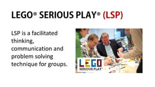 ® ®
LSP is a facilitated
thinking,
communication and
problem solving
technique for groups.
 