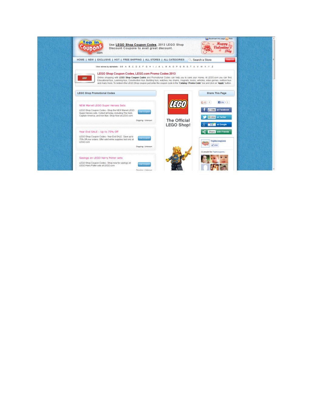 Coupons LEGO Shop Coupon Codes Promo Codes