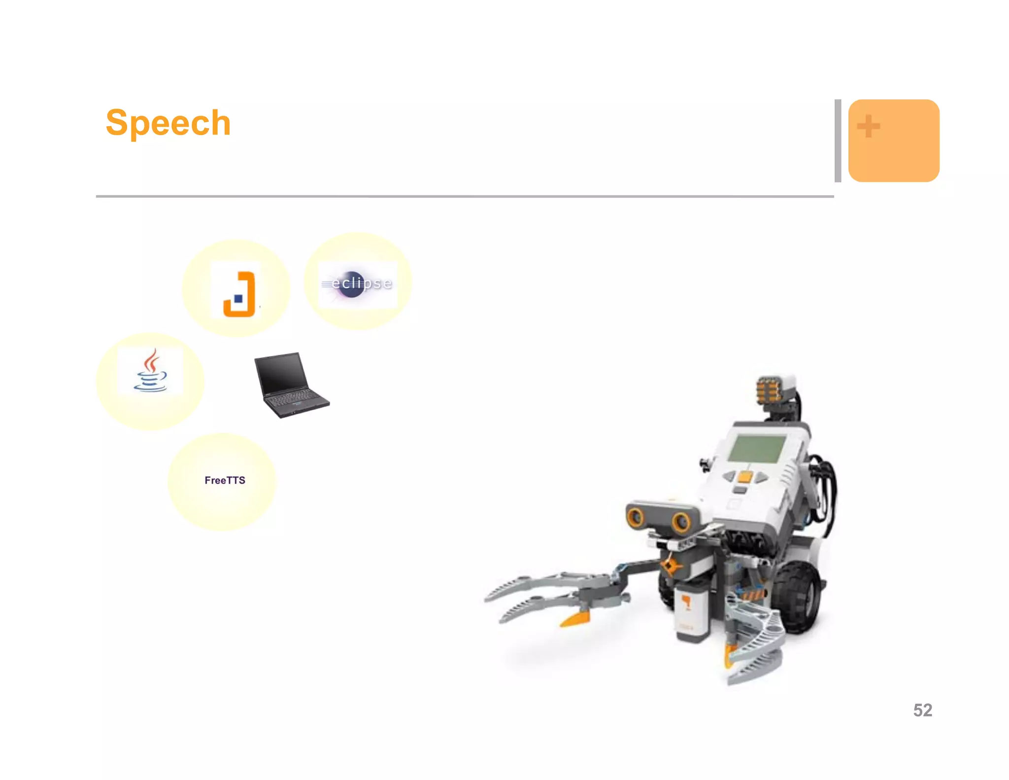 Speech        +




    FreeTTS




                  52
 