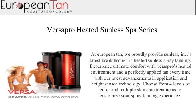 versapro heated sunless spa series versapro heated sunless spa series
