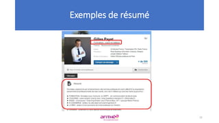 Exemples de résumé
22
 
