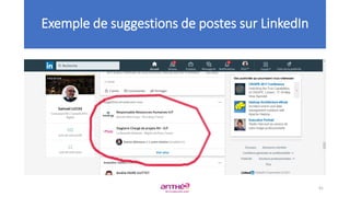 Exemple de suggestions de postes sur LinkedIn
41
 