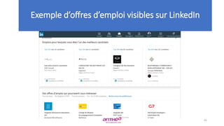 Exemple d’offres d’emploi visibles sur LinkedIn
45
 