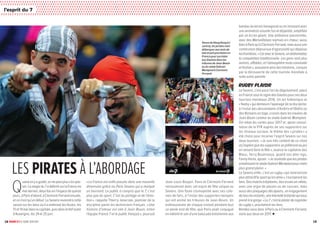 1312 RUGBY À 7 LE GUIDE 2016-2017
LES PIRATES À L’ABORDAGE
7 7 7 7 7 7 7 7 7 7 7 7 7 7 7 7 7 7 7 7 7 7 7 7 7 7 7 7 7 7 7 7 7 7 7 7 7 7 7 7 7 7 7 7 7 7 7 7 7 7 7 7 7 7 7 7 7 7 7 7 7 7 7 7 7 7 7 7 7 7 7
7 7 7 7 7 7 7 7 7 7 7 7 7 7 7 7 7 7 7 7 7 7 7 7 7 7 7 7 7 7 7 7 7 7 7 7 7 7 7 7 7 7 7 7 7 7 7 7 7 7 7 7 7 7 7 7 7 7 7 7 7 7 7 7 7 7 7 7 7 7 7
7 7 7 7 7 7 7 7 7 7 7 7 7 7 7 7 7 7 7 7 7 7 7 7 7 7 7 7 7 7 7 7 7 7 7 7 7 7 7 7 7 7 7 7 7 7 7 7 7 7 7 7 7 7 7 7 7 7 7 7 7 7 7 7 7 7 7 7 7 7 7
7 7 7 7 7 7 7 7 7 7 7 7 7 7 7 7 7 7 7 7 7 7 7 7 7 7 7 7 7 7 7 7 7 7 7 7 7 7 7 7 7 7 7 7 7 7 7 7 7 7 7 7 7 7 7 7 7 7 7 7 7 7 7 7 7 7 7 7 7 7 7
7 7 7 7 7 7 7 7 7 7 7 7 7 7 7 7 7 7 7 7 7 7 7 7 7 7 7 7 7 7 7 7 7 7 7 7 7 7 7 7 7 7 7 7 7 7 7 7 7 7 7 7 7 7 7 7 7 7 7 7 7 7 7 7 7 7 7 7 7 7 7
7 7 7 7 7 7 7 7 7 7 7 7 7 7 7 7 7 7 7 7 7 7 7 7 7 7 7 7 7 7 7 7 7 7 7 7 7 7 7 7 7 7 7 7 7 7 7 7 7 7 7 7 7 7 7 7 7 7 7 7 7 7 7 7 7 7 7 7 7 7 7
7 7 7 7 7 7 7 7 7 7 7 7 7 7 7 7 7 7 7 7 7 7 7 7 7 7 7 7 7 7 7 7 7 7 7 7 7 7 7 7 7 7 7 7 7 7 7 7 7 7 7 7 7 7 7 7 7 7 7 7 7 7 7 7 7 7 7 7 7 7 7
7 7 7 7 7 7 7 7 7 7 7 7 7 7 7 7 7 7 7 7 7 7 7 7 7 7 7 7 7 7 7 7 7 7 7 7 7 7 7 7 7 7 7 7 7 7 7 7 7 7 7 7 7 7 7 7 7 7 7 7 7 7 7 7 7 7 7 7 7 7 7
7 7 7 7 7 7 7 7 7 7 7 7 7 7 7 7 7 7 7 7 7 7 7 7 7 7 7 7 7 7 7 7 7 7 7 7 7 7 7 7 7 7 7 7 7 7 7 7 7 7 7 7 7 7 7 7 7 7 7 7 7 7 7 7 7 7 7 7 7 7 7
7 7 7 7 7 7 7 7 7 7 7 7 7 7 7 7 7 7 7 7 7 7 7 7 7 7 7 7 7 7 7 7 7 7 7 7 7 7 7 7 7 7 7 7 7 7 7 7 7 7 7 7 7 7 7 7 7 7 7 7 7 7 7 7 7 7 7 7 7 7 7
7 7 7 7 7 7 7 7 7 7 7 7 7 7 7 7 7 7 7 7 7 7 7 7 7 7 7 7 7 7 7 7 7 7 7 7 7 7 7 7 7 7 7 7 7 7 7 7 7 7 7 7 7 7 7 7 7 7 7 7 7 7 7 7 7 7 7 7 7 7 7
7 7 7 7 7 7 7 7 7 7 7 7 7 7 7 7 7 7 7 7 7 7 7 7 7 7 7 7 7 7 7 7 7 7 7 7 7 7 7 7 7 7 7 7 7 7 7 7 7 7 7 7 7 7 7 7 7 7 7 7 7 7 7 7 7 7 7 7 7 7 7
l’esprit du 7
Q
uandonyagoûté,onnepeutpluss’enpas-
ser.Lamagiedu7adéferlésurlaFranceen
maidernier,deuxfoisenl’espacedequinze
jours,àParisd’abord,àClermont-Ferrandensuite,
et ce n’est qu’un début. Le Sevens reviendra cette
saison sur les lieux où il a embrasé les foules, les
13 et 14 mai dans la capitale, puis dans le fief ovale
d’Auvergne, les 24 et 25 juin.
bandas du terroir hexagonal ou en innovant avec
une animation visuelle fun et déjantée, amplifiée
par un écran géant. Une ambiance passionnée,
avec des Marseillaises reprises en chœur, aussi
bienàParisqu’àClermont-Ferrand,maisaussiune
communion dépourvue d’agressivité qui dépasse
lesfrontières.« CaravecleSevens,ondédramatise
la compétition traditionnelle. Les gens sont plus
sereins, affables, et l’atmosphère reste conviviale
et festive », avouaient ainsi des béotiens, conquis
par la découverte de cette tournée mondiale à
nulle autre pareille.
RUGBY PLAISIR
Le Sevens, c’est aussi l’art du déguisement, placé
en France sous le signe des Gaulois pour ses deux
tournois mondiaux 2016. Un art folklorique et
« flashy » qui demeure l’apanage de la discipline,
à l’instar des descendants d’Astérix et Obélix ou
des Romains en toge, croisés dans les travées de
Jean-Bouin comme du stade Gabriel-Montpied.
On rebat les cartes pour 2017 et, après consul-
tation de la FFR auprès de ses supporters sur
les réseaux sociaux, le thème des « pirates » a
été choisi pour incarner l’esprit Sevens sur nos
deux tournois. « Je suis très content de ce choix
et j’espère que les supporters se prêteront au jeu
en venant faire la fête », avance le capitaine des
Bleus, Terry Bouhraoua, quand son alter ego,
Fanny Horta, ajoute : « Je souhaite que les pirates
envahissent le stade Gabriel-Montpied pour notre
plus grand plaisir. »
Le Sevens enfin, c’est un rugby « qui rend encore
plus attractif le sport qu’on aime », s’exclament les
fans. Des matchs trépidants, des essais en rafale,
avec une orgie de passes ou de courses, mais
aussi des plaquages décapants, un engagement
detouslesinstants,uneintensitébrûlantequivous
prend à la gorge. « Le 7, c’est le plaisir de regarder
du rugby », proclament les fans.
Rendez-vous donc à Paris ou à Clermont-Ferrand,
voire aux deux en 2017. •
« La France est enfin passée dans une nouvelle
dimension grâce au Paris Sevens qui a marqué
un tournant. Le public a compris que le 7, c’est
plus que du sport. C’est du partage et de l’émo-
tion », rappelle Thierry Janeczek, pionnier de la
discipline parmi les techniciens français. « Une
histoire d’amour est née à Jean-Bouin, entre
l’équipe France 7 et le public français », poursuit
Jean-Louis Boujon. Paris et Clermont-Ferrand
retrouveront donc cet esprit de fête unique au
Sevens. Une foule cosmopolite avec ses colo-
nies de fans, à l’instar des supporters kenyans
qui ont animé les tribunes de Jean-Bouin. Un
enthousiasme de chaque instant pendant tout
un week-end de fête, que Paris avait conjugué
en mêlant le son d’une batucada brésilienne aux
Venus de Hong Kong (ci-
contre), les pirates vont
débarquer aux mois de
mai et juin prochains en
France pour succéder
aux Gaulois dans les
tribunes de Jean-Bouin
ou du stade Gabriel-
Montpied à Clermont-
Ferrand.
 