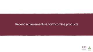 Legume SELECT-Ethiopia: Highlights of desk review on legumes intensification and stakeholders mapping exercises