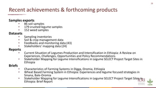Legume SELECT-Ethiopia: Highlights of desk review on legumes intensification and stakeholders mapping exercises