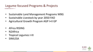 Legume SELECT-Ethiopia: Highlights of desk review on legumes intensification and stakeholders mapping exercises