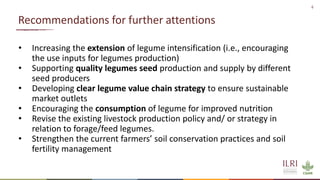 Legume SELECT-Ethiopia: Highlights of desk review on legumes intensification and stakeholders mapping exercises