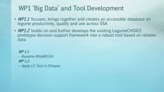 Legume Select–Ethiopia: Review of implemented activities